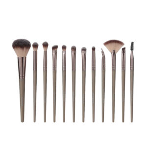 Premium Classic Makeup Brush Set (12 pcs)(Golden)