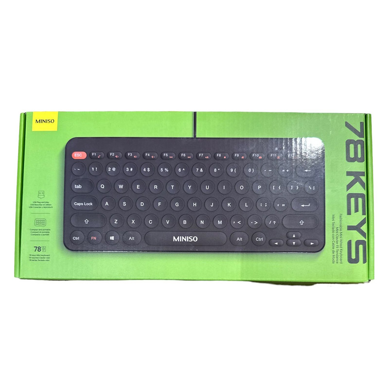 Mini teclado con cable de moda Modelo: SW-KB611 (negro)