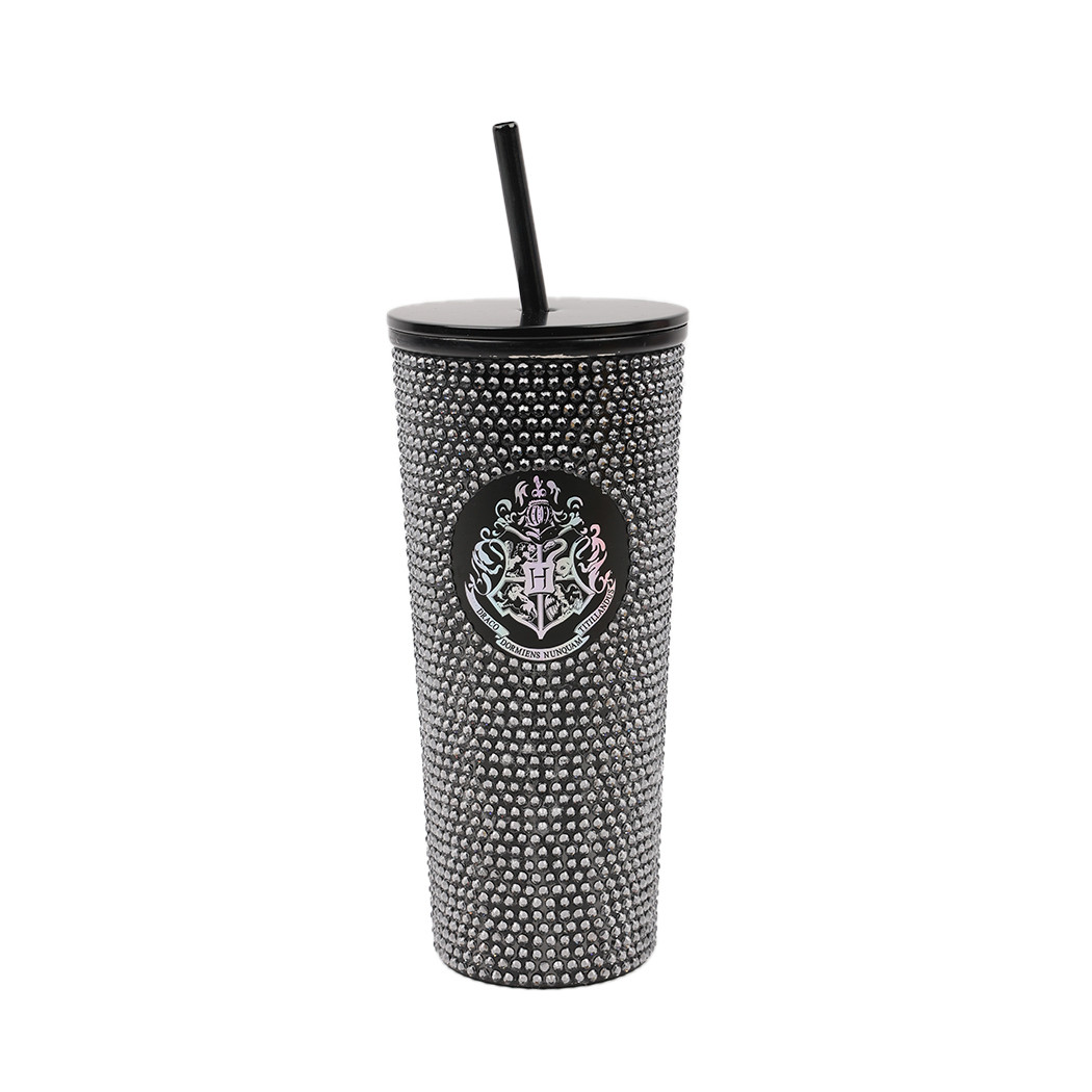 Vaso de acero con tachuelas de Harry Potter (650 ml, negro)