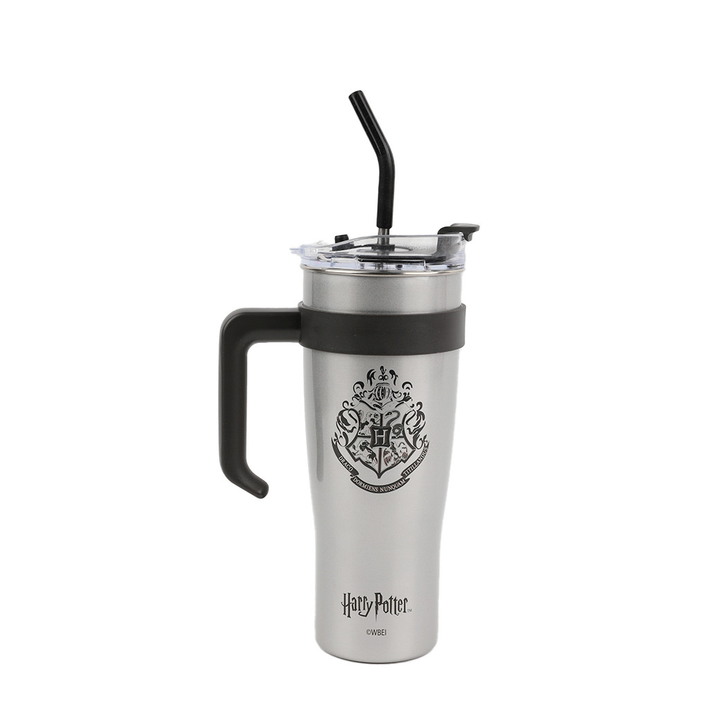 Vaso de acero de pared simple con asa de Harry Potter (1,6 l) (plateado)