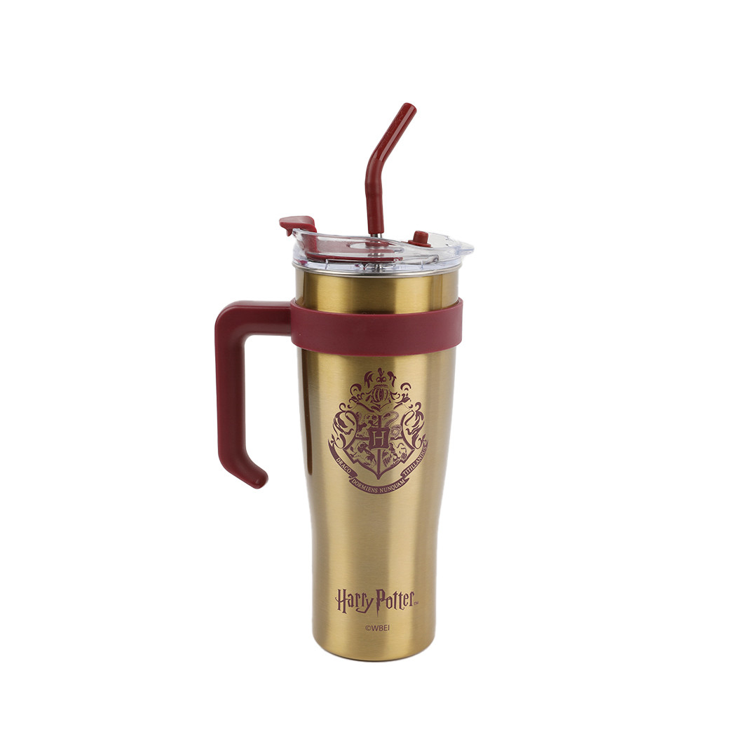 Vaso de acero de pared simple con asa de Harry Potter (1,6 l) (dorado)