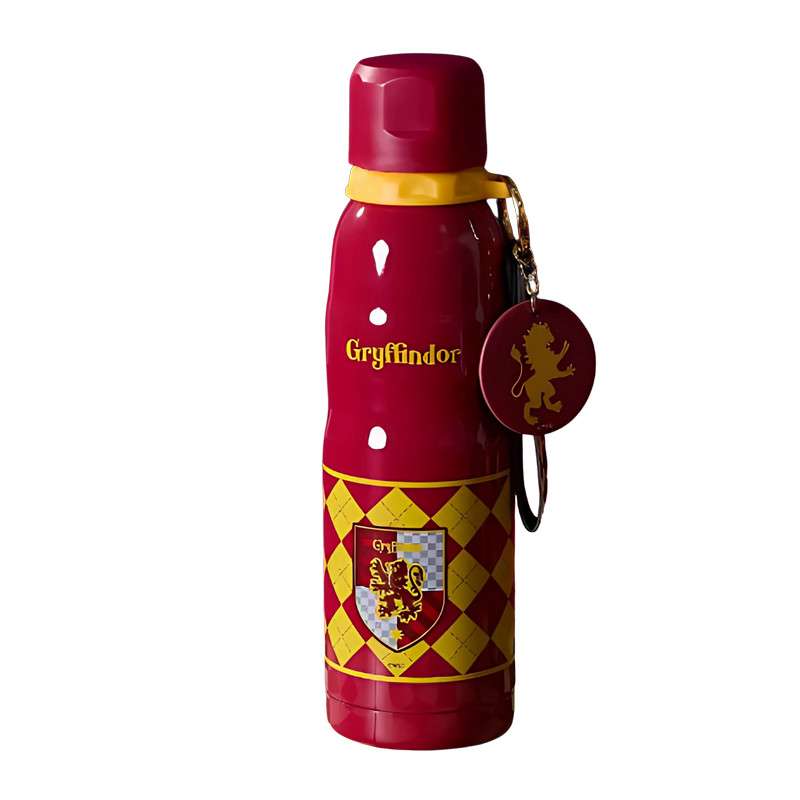 Botella térmica con dije de Harry Potter (600 ml) (roja)