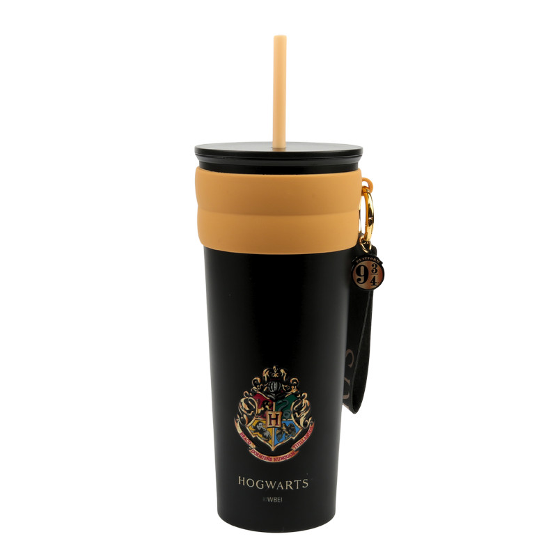 Vaso de acero inoxidable con pajita de Harry Potter de 800 ml