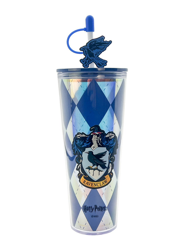 Vaso de plástico de doble pared con pajita de Harry Potter (800 ml) (dorado)