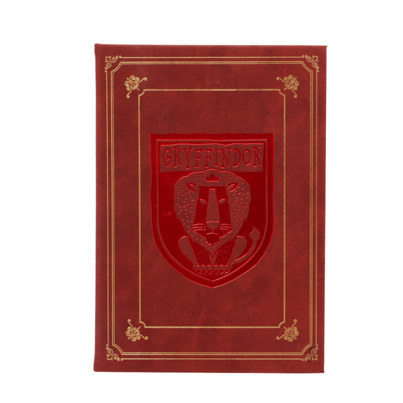 Libro de tapa dura de PU con bordes rayados de la colección Harry Potter Gryffindor (208 hojas)