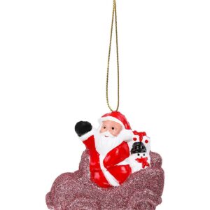 Santa With Gift Bag  Ornament