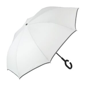 Business-style Double-layer Reverse Folding Umbrella with Long Handle(Off-white)