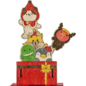 Mini Family Series 3D Coloring Plywood Decor Set (Gift Box)