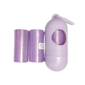 Macaron Series Pet Poop Bags with Dispenser (3*20)(Purple)