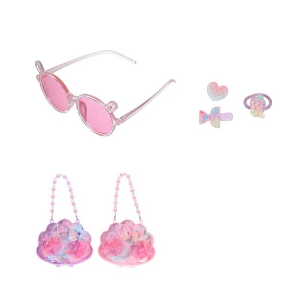 Funny Glasses & Hair Accessories Set in Shell Container