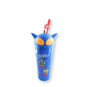 Crayon Shinchan Collection Double Wall Steel Bottle with Straw & Decoration 635mL(Action Kamen)