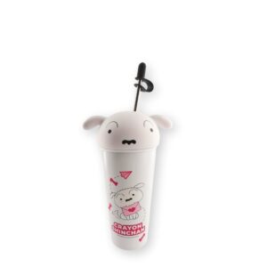 Crayon Shinchan Collection Double Wall Steel Bottle with Straw & Decoration 635mL(Shiro)