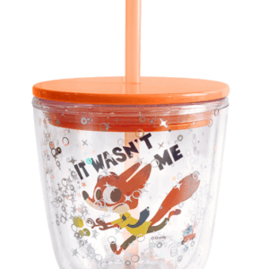 Disney Zootopia Collection Double-Wall Straw Glitter  Plastic Bottle 435mL(Nick)
