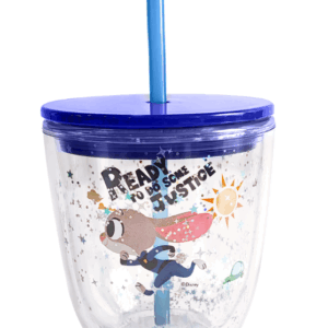 Disney Zootopia Collection Double-Wall Straw Glitter  Plastic Bottle 435mL(Judy)