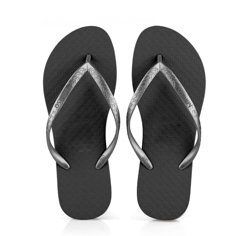 Classic Series Women's Flip Flops (37-38)(Black)