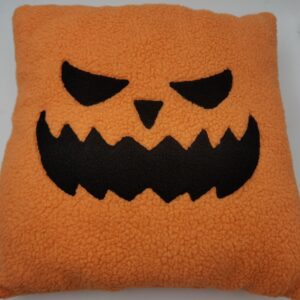 17in. Pumpkin Sherpa Fleece  Pillow