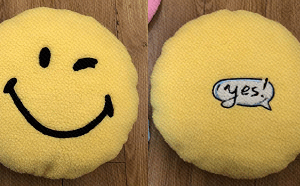 SmileyWorld Collection Round Pillow