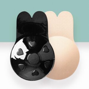 Cuttable Rabbit's Ears Fabric Cups Adhesive Bra(L/XL)