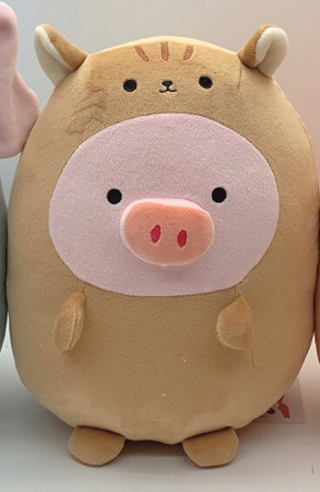 Mini Family Animal Cosplay Day 9in. Plush Toy(Squirrel-costume Pig)