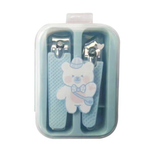 Cute Cartoon Series Bowknot Bunny 2-Piece Manicure Set (Blue)