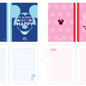 Disney 100 Smile Faces Collection A5 Stitch-bound Book (40 Sheets) (2 Assorted Models)