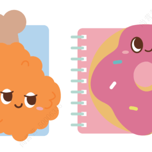 Happy Foods Collection Wire-bound Book (A) (80 Sheets) (2 Assorted Models)