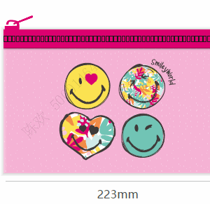 Estuche de papelería transparente de PVC SmileyWorld Collection 2.0 (22,3*14,1 cm)