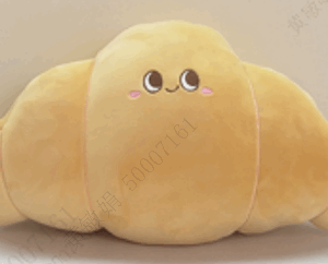 Happy Foods Collection 8in. Croissant Hand Warmer Pillow