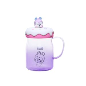 BT21 BABY Collection Glass Mug with Lid & Decoration 640mL (MANG)