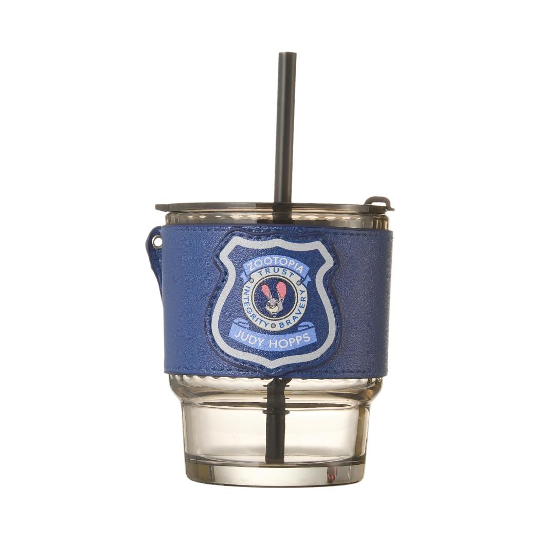 Disney Judy Police Officer in Daily Life Collection Straw Glass Cup 400mL