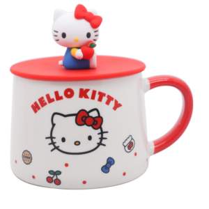 Hello Kitty Classic Style Ceramic Mug with Lid & Decoration 350mL