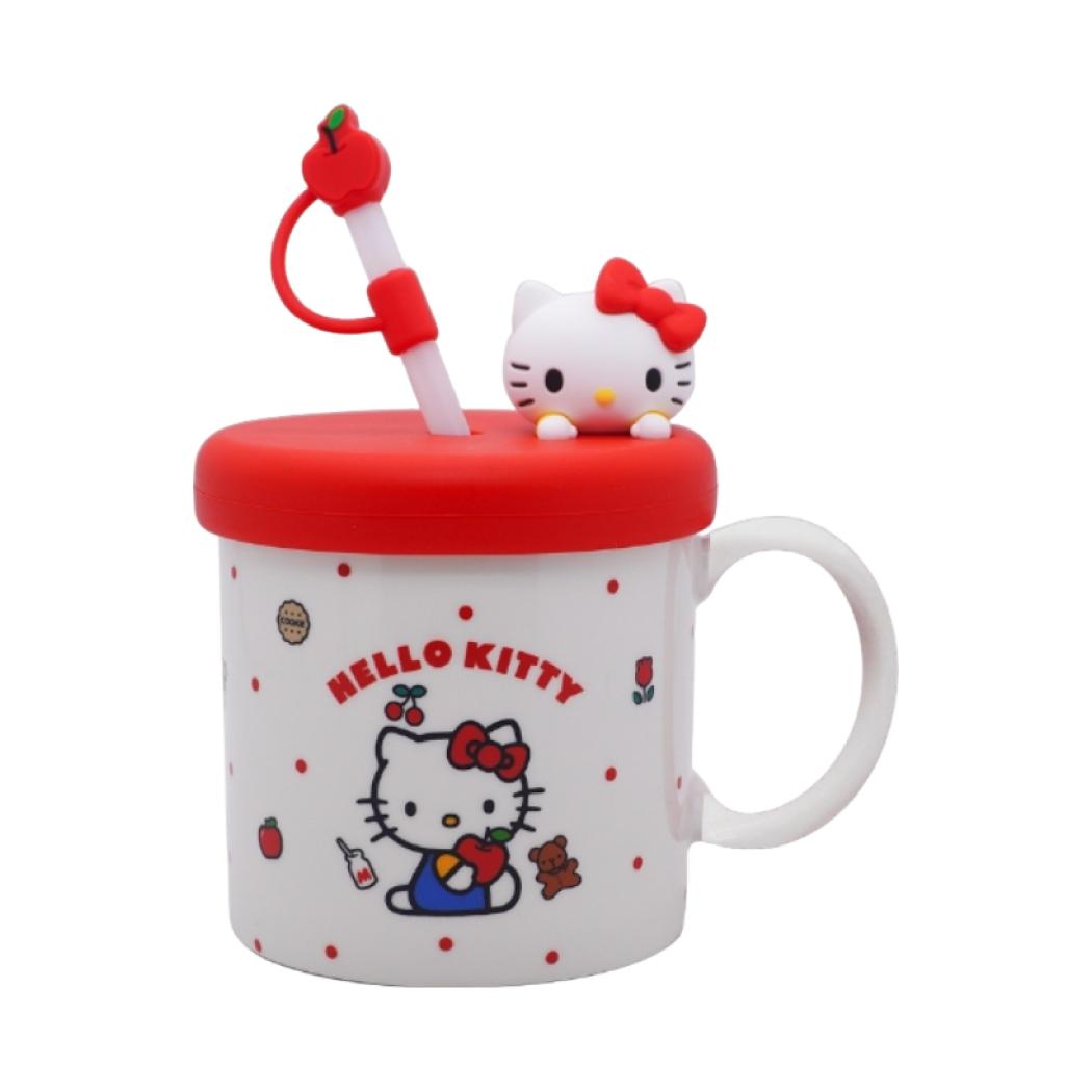 Hello Kitty Classic Collection Ceramic Straw Cup with Lid 450mL