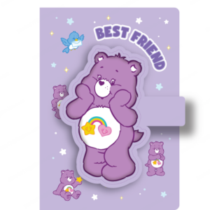 Care Bears Collection A5 3D Figure Stress-relief Magnetic Snap Book (80 Sheets) (Best Friend Bear)