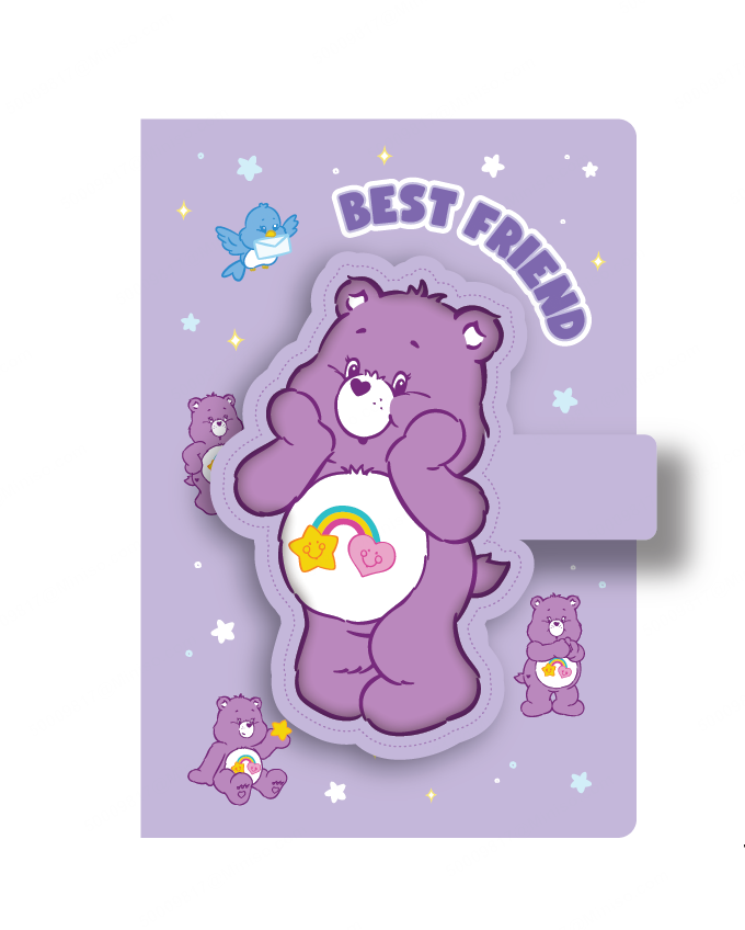 Care Bears Collection A5 3D Figure Stress-relief Magnetic Snap Book (80 Sheets) (Best Friend Bear)